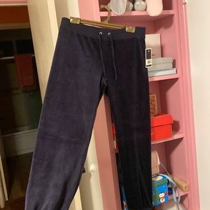 Juicy couture velvet pants dark blue